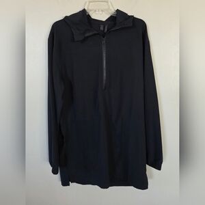 Z by Zella Women's Black Half Zip Oversized Top / Jacket Hoodie Size Small